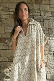 Royal Palm Pillow Cotton Dress Natural 